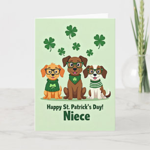 St Patricks Puppies Nichte Karte