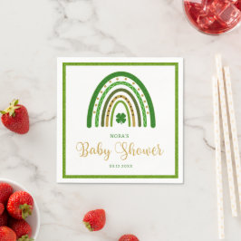 St. Patrick's Rainbow Irish Baby Shower Serviette
