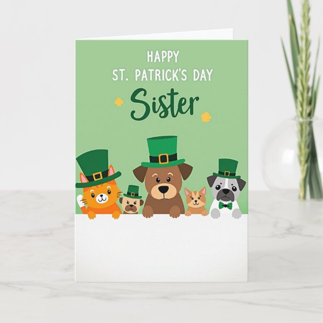 St. Patricks Schwesterkarte Karte (Vorderseite)