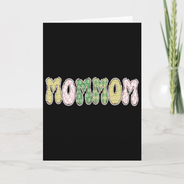 St Patricks Shamrock Mommom Kobold  Karte (Vorderseite)