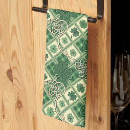 St. Patrick's Shamrocks und verflochtene keltisch Geschirrtuch