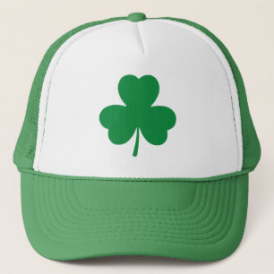 St Patricks Simple Green Kleeblatt Truckerkappe
