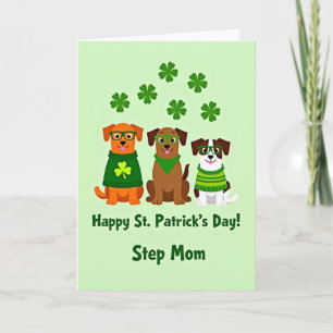 St. Patricks Stiefmutter-Hundekarte Karte