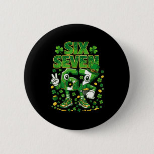 St Patricks Tag 67 Jungen Kind irischer Kleeblatt  Button