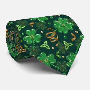 St. Patricks Tag Celtic Triskele Kleeblatt Shamroc Krawatte