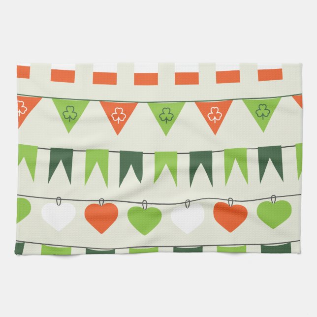 St. Patricks-Tag-Flagge Handtuch (Horizontal)