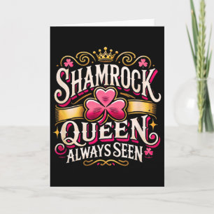 St. Patricks Tag Frauen Shamrock Königin Heiliger Karte