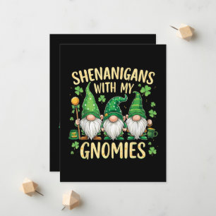 St. Patricks Tag Glückskleeblatt Gnom Ankündigung