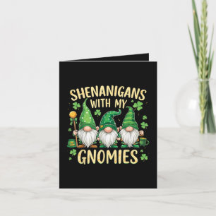 St. Patricks Tag Glückskleeblatt Gnom Feiertagskarte