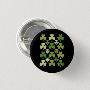 St. Patricks Tag Herz Glücksklee Kleeblatt Button