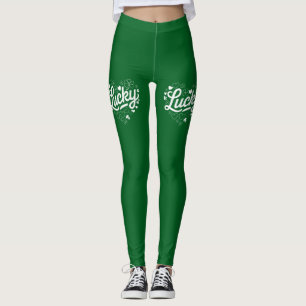 St. Patricks Tag Herz Glücksklee Kleeblatt Leggings