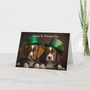 St. Patricks Tag Hunde Feiertagskarte