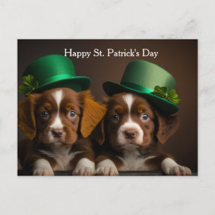 St. Patricks Tag Hunde Feiertagspostkarte
