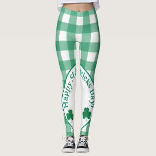 St. Patricks Tag Irisches Kleeblatt Grün Häkchen Leggings