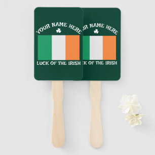St. Patricks Tag Irland Flagge Benutzername Kleebl Fächer