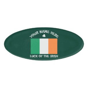 St. Patricks Tag Irland Flagge Benutzername Kleebl Namenschild