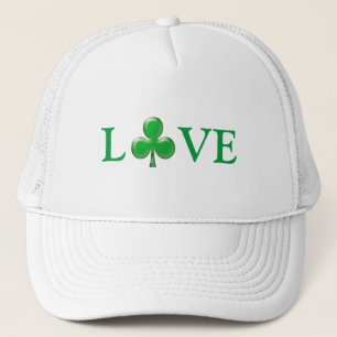 St. Patricks Tag Liebe Grüne Kleeblatt Shamrock Truckerkappe