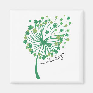 St. Patricks Tag Löwenzahn Glückspilz Magnet