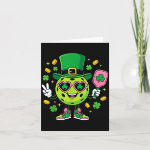 St. Patricks Tag lustiger Glück-Pickleball-Hut iri Karte