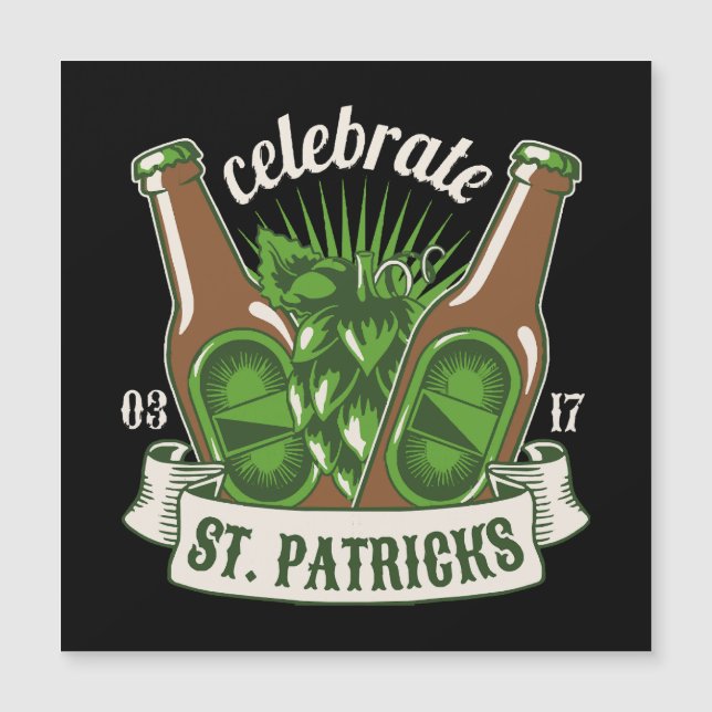 St. Patricks Tag Magnetkarte (Vorderseite)