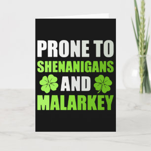 St. Patricks Tag Neigt zu Schabernack und Unsinn  Karte