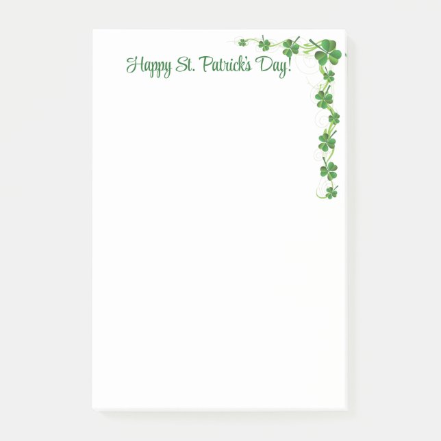 St. Patricks Tag Post-it Klebezettel (Vorderseite)