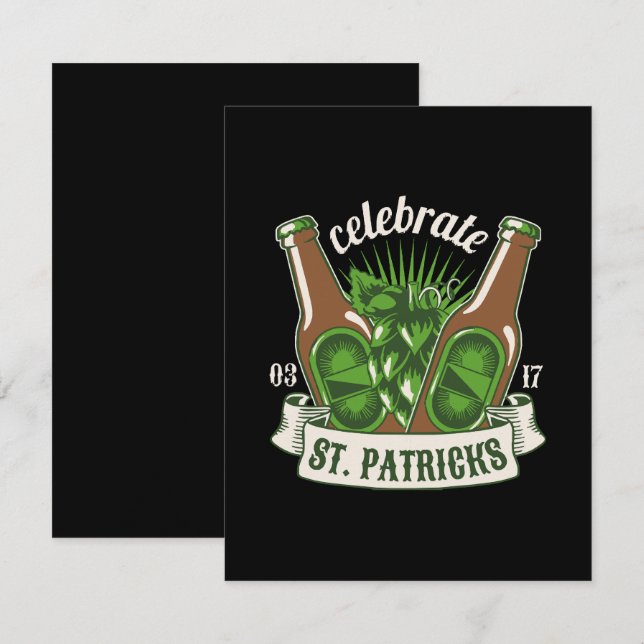 St. Patricks Tag RSVP Karte (Vorne/Hinten)