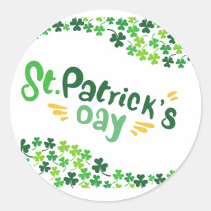St. Patricks Tag,Shamrock,Irish Runder Aufkleber