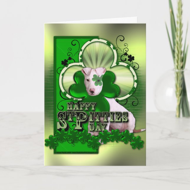 St. Patricks - Tag St. Pitties - Pitbull - Petey Karte (Vorderseite)