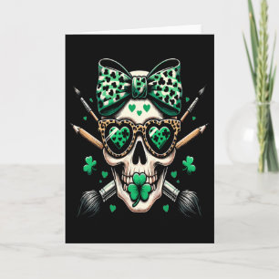 St Patricks Tag Totenkopf Chaotischer Knoten Sankt Karte