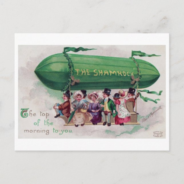 St. Patricks Tag, Vintage Postkarte (Vorderseite)