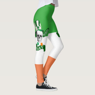 St. Patricks-Tagel unter irischer Flagge Leggings