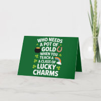 St Patricks Teacher Lucky Charm Clover Irish