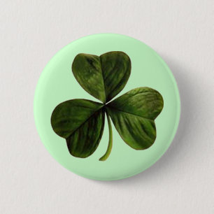 St. Patrick's Three Leaf Clover Button