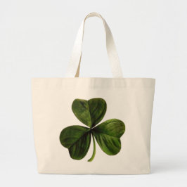 St. Patrick's Three Leaf Clover Jumbo Stoffbeutel