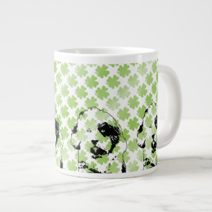 St. Patricks - tibetanischer Terrier-Silhouette Jumbo-Tasse
