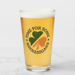 St. Patrick's Time for some Shenanigans Clover Glas