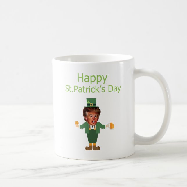 St. Patricks Trump Kobold Kaffeetasse (Rechts)