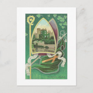 St. Patricks Vintage-Postkarte Postkarte