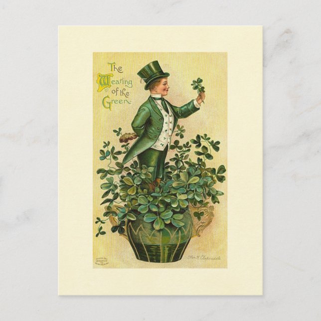 St. Patrick's Wearing of the Green Postkarte (Vorderseite)