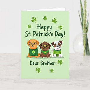 St. Patricks Welpen-Bruder-Karte Karte