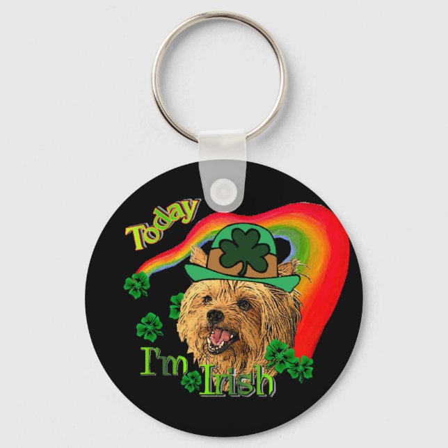 St. Patrick's Yorkshire Terrier Schlüsselanhänger (Vorderseite)