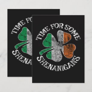 St. Patrick's Zeit für ein paar Schabernack-Kleebl Karte