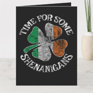St. Patricks Zeit für ein paar Schabernack Kleebla Dankeskarte