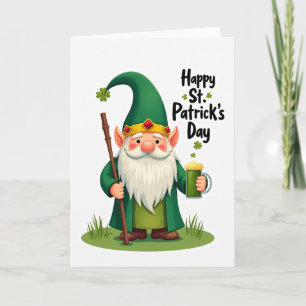 St. Patricks Zwergen-Kleeblatt-Musterkarte Karte