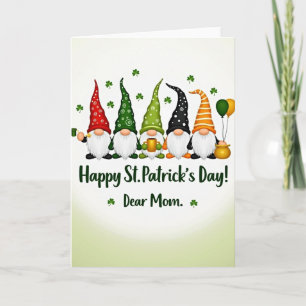 St. Patricks Zwergen-Vektor-Art-Karte Karte