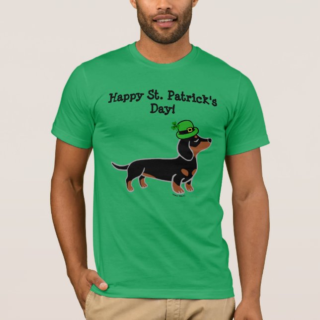 St- PatricktagesDackel-Cartoon 5 T-Shirt (Vorderseite)
