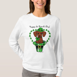 St- PatricktagesDackel-Cartoon T-Shirt