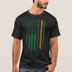 St- Patricktagesdünne orange Linie T-Shirt