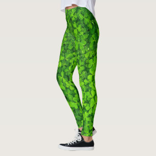 St- Patricktagesirisches Kleeblatt-Klee-Grün Leggings
